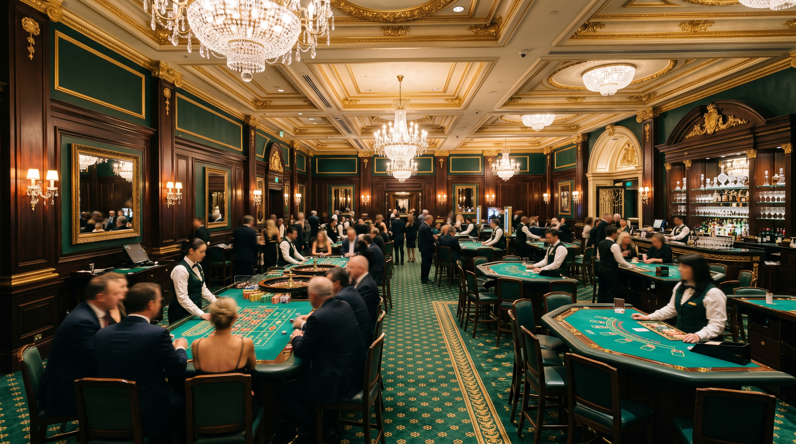 Casino lounge interior with gaming tables at Best Ranked UK